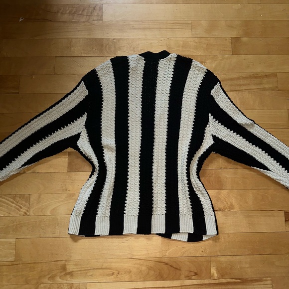 NWT Pacsun Cream & Black Strip Cardigan - Picture 8 of 9